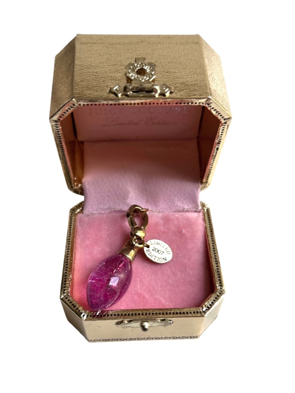 NWT Juicy Couture 2007 Limited Edition Pink Light Bulb Charm Original Box Mint